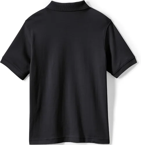 Vista 4 de Lands' End - Polo de uniforme escolar para niños – 100% algodón cómodo que dura todo el año, de fácil cuidado, manga corta Negro