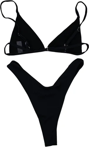 Vista 60 de AIBEARTY Traje de baño de dos piezas con estampado de calaveras para mujer, conjunto de bikini triangular de corte alto para fiesta, festival