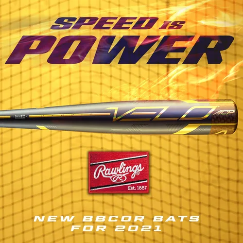 Vista 13 de Rawlings Bate de béisbol VELO BBCOR -3 gota 1 pieza aleación, tapa de extremo compuesto