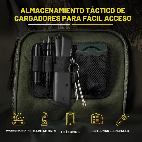 Vista 5 de M-Tac Bolsa táctica Insertar Organizador modular Utilidad Admin Bolsa Gancho Sujetadores - Llavero Negro