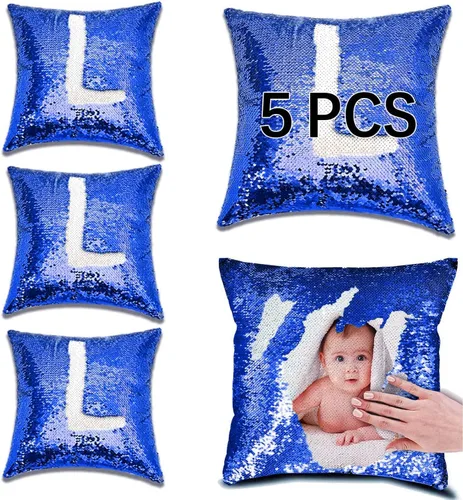 Vista 9 de ORJ Funda de almohada de lentejuelas de sublimación de 16 x 16 pulgadas, reversible, de sirena, decorativa, personalizada, para niños (verde)