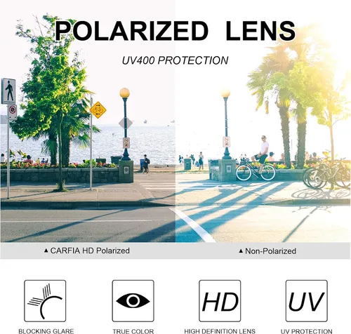 Vista 56 de Carfia Chic - Lentes de sol polarizados para mujer, protección UV400, marco de acetato pulido a mano