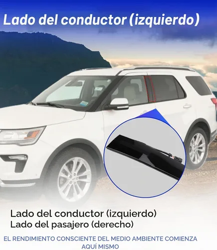 Vista 8 de Flecto Moldura de puerta, panel de moldura de puerta, lado del conductor (izquierdo), compatible con Ford Explorer 2011-2019, teclado de entrada sin