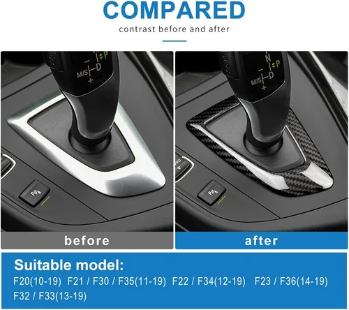 Vista 4 de AIRSPEED Pegatinas interiores de fibra de carbono para BMW F20 F21 F22 F23 F30 F34 F35 F32 F33 F36 Accesorios