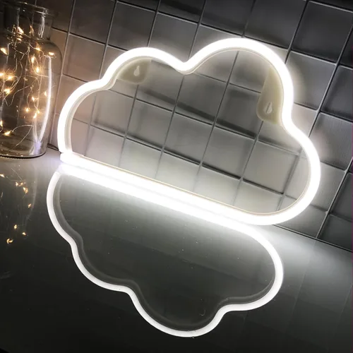 Vista 15 de Letrero de neón para decoración de pared, estético, amarillo, para dormitorio, USB/3-AA, funciona con pilas, luz nocturna para decoración de luz