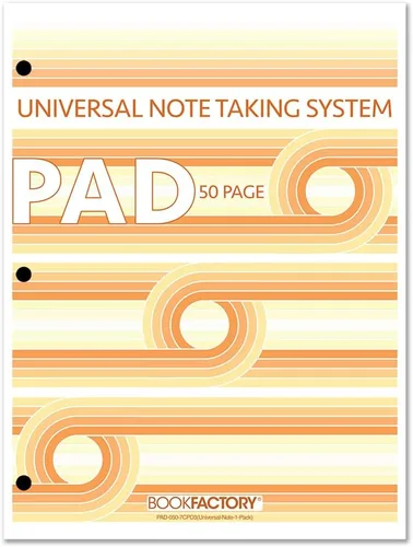 Vista 14 de BookFactory Sistema universal de toma de notas (notas Cornell) / cuaderno para tomar notas - 120 páginas, 8'' x 10'' - cubierta encuadernada