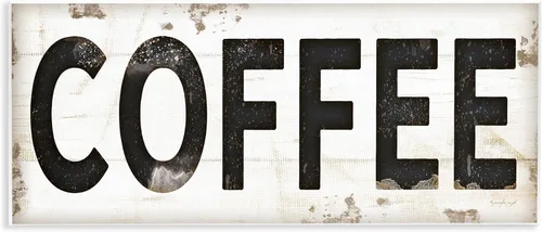 Vista 10 de Stupell Industries Letrero de barra de café con diseño rústico de grano con letras y forrado, placa de pared, 17 x 7 pulgadas