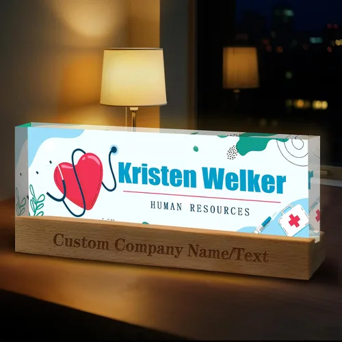 Vista 31 de Regalos personalizados para el día del jefe para hombres y mujeres, placa de nombre personalizada para escritorio, regalos personalizados