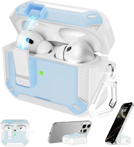 Vista 132 de RFUNGUANGO Fundas protectoras para Airpods de 2ª y 1ª generación, color 2º -Blanco