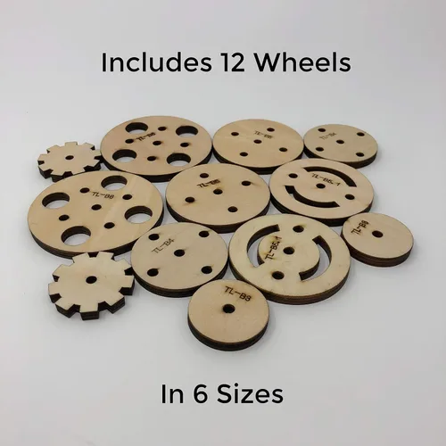 Vista 5 de Paquete de piezas de madera Juego completo de piezas de madera para el kit STEM Catalyst de motores eléctricos