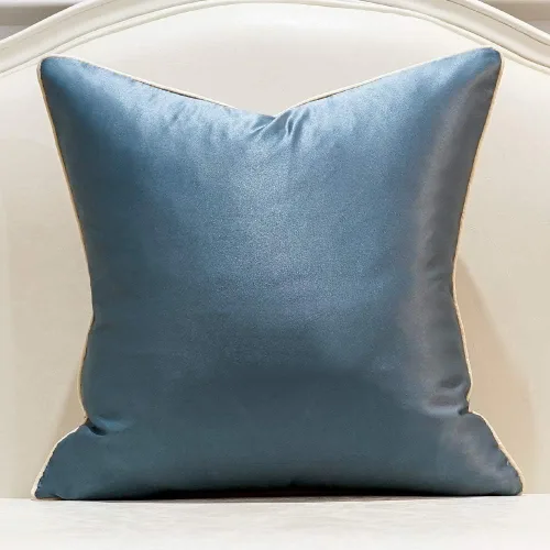 Vista 3 de Avigers - Fundas de cojín de 18 x 18 pulgadas, diseño de plumas de pavo real plateadas en azul claro, fundas de almohada de lujo, fundas de almohada