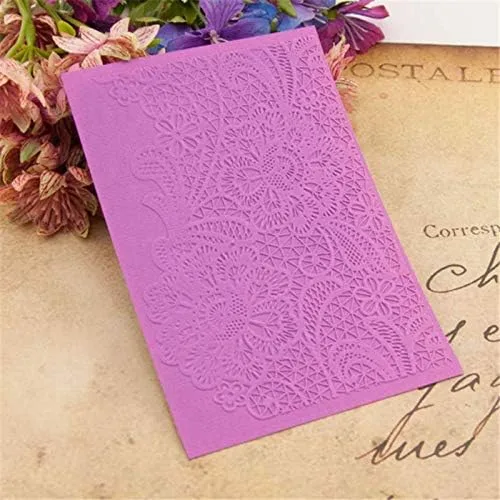 Vista 4 de Bienvenido a Joyful Home - Carpeta de grabación en relieve de fondo de flores grandes para hacer tarjetas, diseño floral, bricolaje, plástico, álbum
