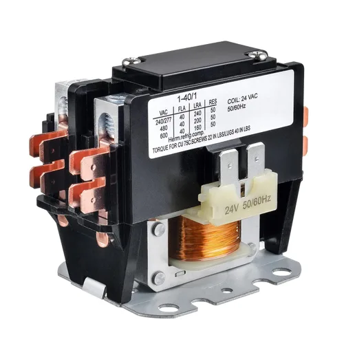 Vista 10 de BOJACK Contactor de CA de propósito definido de 1 polo, bobina FLA 25 A, 24 VCA. Contactor para compresor de condensador de aire acondicionado
