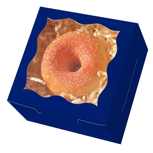 Vista 17 de qiqee Cajas de panadería negras con ventana de 4 x 4 x 2.5 pulgadas, 100 paquetes de mini cajas de galletas para macarrones, cajas de pastelería
