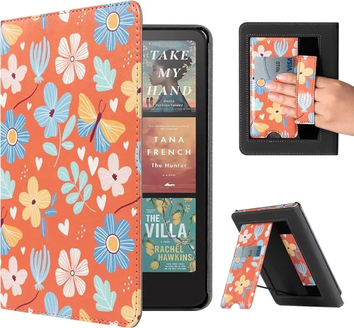 Vista 10 de CoBak Case with Stand for Kindle Paperwhite -with Auto Sleep Wake, Card Slot, Hand Strap Feature - Fits Kindle Paperwhite 11th Generation 6.8