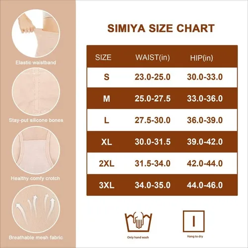 Vista 5 de SIMIYA Faja moldeadora de abdomen para mujer, cintura alta, extra firme, moldeador de cintura, faja moldeadora de estómago