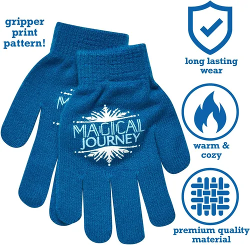 Vista 3 de Disney - Gorro de invierno para niñas y 2 pares de guantes o manoplas (edad 2-7)
