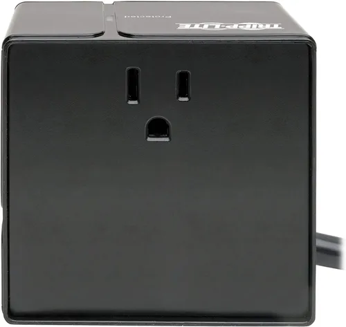Vista 9 de Tripp Lite TLP366CUBEUSBB Protector de sobretensiones de 3 tomas de corriente con USB, protector de sobretensiones de toma de pared desmontable, 6