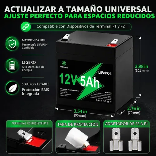 Vista 6 de Batería de litio de 12 V 5 Ah para abridor de puerta de garaje Liftmaster
