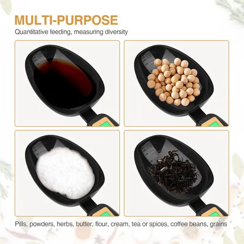 Vista 4 de Mafiti - Cuchara de medición digital, cuchara de medición electrónica ajustable de 500 g / 0,1 g de alta precisión para gadgets de cocina, comidas