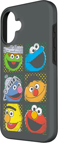 Vista 2 de Funda para iPhone 16 Sesame Street Group Squares