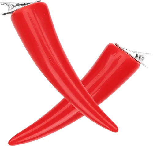 Vista 2 de 8 clips de cuernos para disfraz, pasador de diablo puntiagudo rojo para mascarada, cosplay, vestido divertido, decorativo, gótico, fiesta
