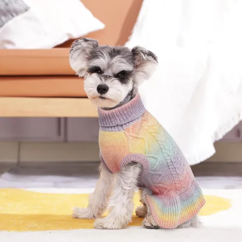 Vista 5 de QBLEEV Suéteres para Perras Pequeñas - Suéteres Suaves y Cálidos de Invierno y Otoño con Cuello de Tortuga y Opciones de Chaleco para Cachorras