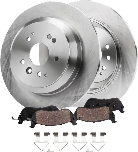 Vista 39 de Detroit Axle - Pinzas de freno traseras para el lado del pasajero + pastillas de freno de cerámica con herramientas de repuesto para Acura CL TL