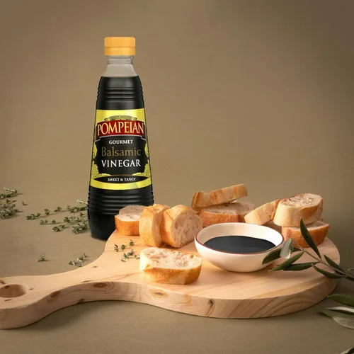 Vista 5 de Vinagre balsámico gourmet de Pompeian, naturalmente sin gluten, 16 onzas líquidas (473 ml) Vinagre para cocinar: sabor dulce y picante