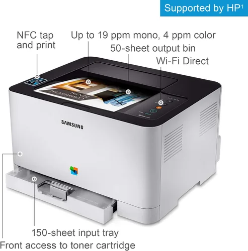 Vista 2 de Samsung Electronics Impresora a color con wifi Xpress SL-C430W/XAA, reposición de Amazon activada
