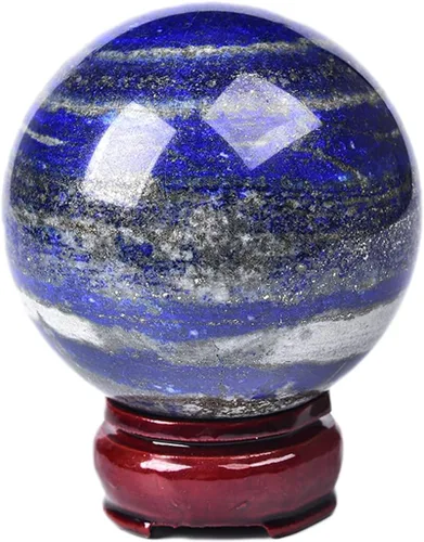 Vista 44 de JIC Gem Piedra Natural de Jaspe Africano Cristal de Curación Esfera Adivinación Bola de Piedra Preciosa, Feng Shui Reiki Aura Decoración