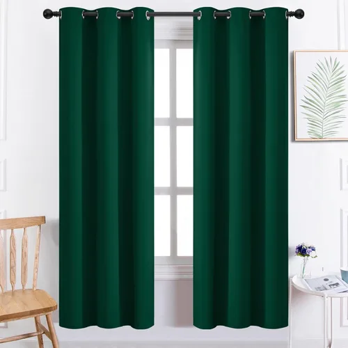 Vista 115 de Yakamok Cortinas opacas para dormitorio, aislamiento térmico, cortinas de oscurecimiento de habitación para sala de estar, juego de 2 paneles
