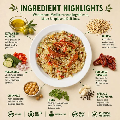 Vista 5 de Delicias Med - Comidas mediterráneas listas para comer, quinua y Tex Mex