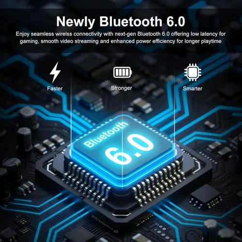 Vista 7 de Srhythm NiceComfort 35 (2.ª generación) Auriculares híbridos con cancelación de ruido, Bluetooth inalámbrico 6.0, 5 micrófonos con ENC