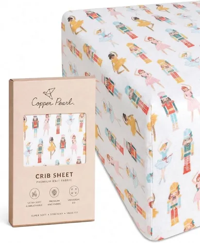 Vista 36 de Copper Pearl: Sábanas de punto prémium para cuna de bebé para niños y niñas, transpirables y suaves, sábanas ajustables para colchones estándar
