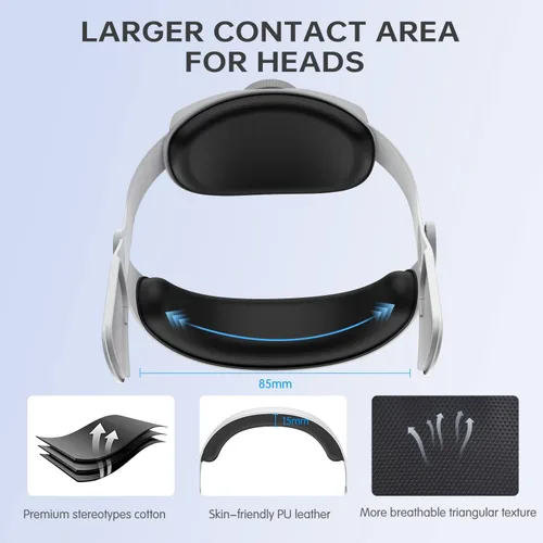 Vista 4 de Accesorios de correa para la cabeza compatibles con Quest2 WinDrogon 27 en forma de arco para OculusMeta Quest 2 Reemplazo para correa Elite