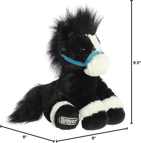 Vista 6 de Aurora® Exquisito Breyer® Bridle Buddies - Peluche de caballo - Detalles realistas - Juego imaginativo - Negro 11 pulgadas