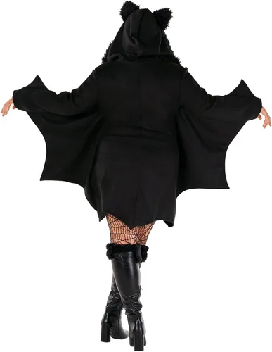 Vista 5 de Morph Disfraces acogedores de murciélago para mujer, disfraz de alas de murciélago para mujer, disfraz de Halloween para mujer