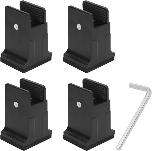 Vista 5 de Dioche Elevadores de muebles de 3.4 pulgadas, 4 piezas ajustables con abrazadera de tornillo, elevadores de sofá de cama resistentes para ajuste