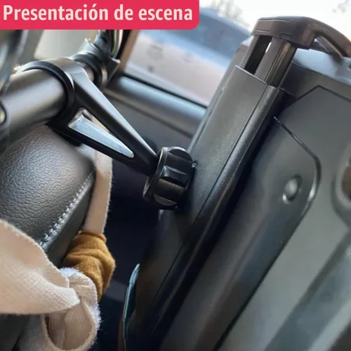 Vista 6 de Soporte para Reposacabezas de Automóvil, Universal Giratorio de 360 Grados para Tableta y Teléfono del Asiento Trasero, Soporte Ajustable