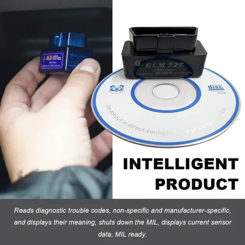 Vista 4 de KVAEY OBDII - Escáner de diagnóstico automático para automóvil, herramienta de escaneo Bluetooth automotriz ELM327 y lector de código, lector
