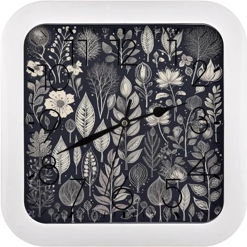 Vista 18 de 10" Square Modern Wall Clock,Animal Patterns Print Kitchen Clocks Wall Battery Operated,Silent Non Ticking Unique Funny Cute Wall Clock for Living