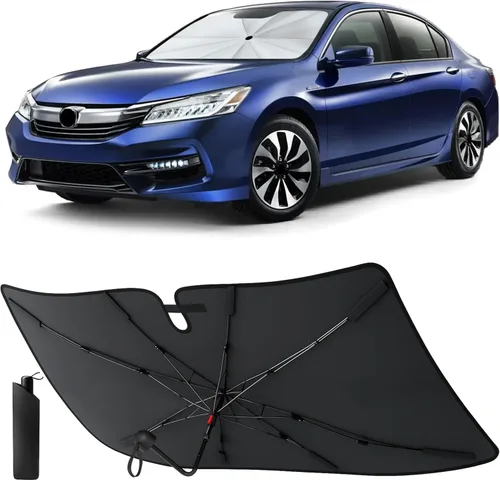 Vista 11 de EcoNour Parasol plegable para parabrisas de Mazda 3 2014-2016 2017 2018, parasol para ventana delantera de automóvil, protección UV, bloqueador