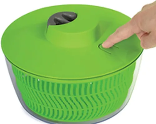 Vista 2 de SECADOR DE ENSALADAS DE CUERDA CON PARADA, VERDE - 4L
