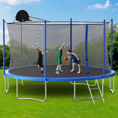 Vista 9 de Skepphlay - Trámpelines de 16 pies, 14 pies, 12 pies para exteriores para niños y adultos, trámpelin recreativo aprobado por ASTM, trámpelin redondo