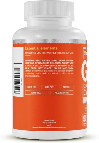 Vista 6 de Essential Elements Glucosamina Condroitina MSM Boswellia Serrata Suplemento de ácido hialurónico Soporte Articular, Suplemento antioxidante