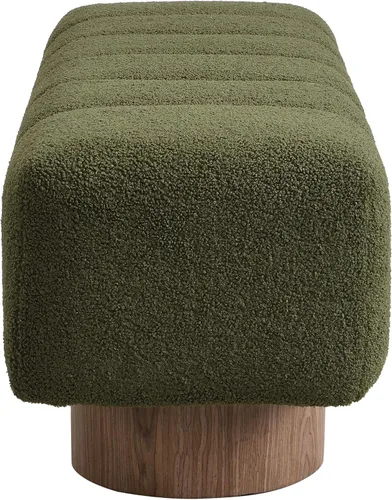 Vista 8 de Christopher Knight Home Manila - Banco de comedor de tela bouclé de 50 pulgadas, banco otomán tapizado rectangular, reposapiés al pie de la cama