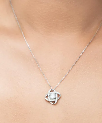 Vista 3 de Regalo de San Valentín - para mi Reina, Gracias por existir, Regalo para esposa, Novia, Mujer, Prometida - Amor Collar de Plata