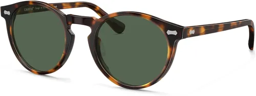 Vista 30 de CARFIA Gafas de sol polarizadas de acetato redondo para mujer, protección UV de cara pequeña con funda de cuero CA5288