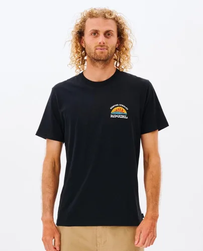 Vista 2 de Rip Curl Camiseta Rays y Hazed, Negro